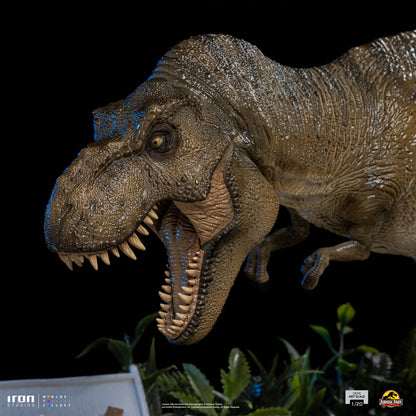 Jurassic Park Demi Art Scale Statue 1/20 T-Rex attackiert Donald Gennaro 30 cm