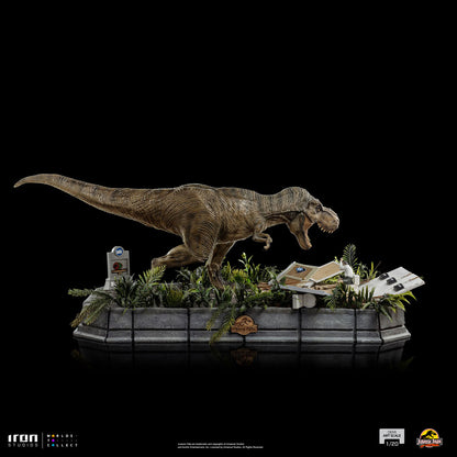 Jurassic Park Demi Art Scale Statue 1/20 T-Rex attackiert Donald Gennaro 30 cm