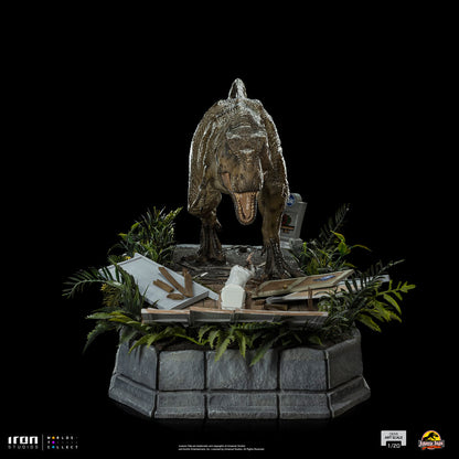 Jurassic Park Demi Art Scale Statue 1/20 T-Rex attackiert Donald Gennaro 30 cm