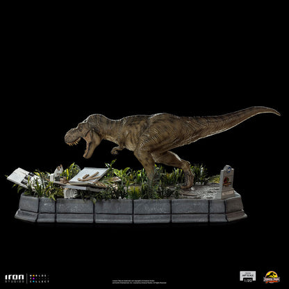 Jurassic Park Demi Art Scale Statue 1/20 T-Rex attackiert Donald Gennaro 30 cm