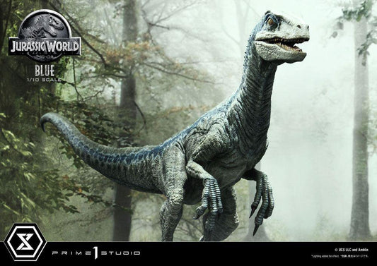 Jurassic world fallen kingdom prime collectibles statue 1/10 blue (åben mund version) 17 cm - SuperMerch.dk 
