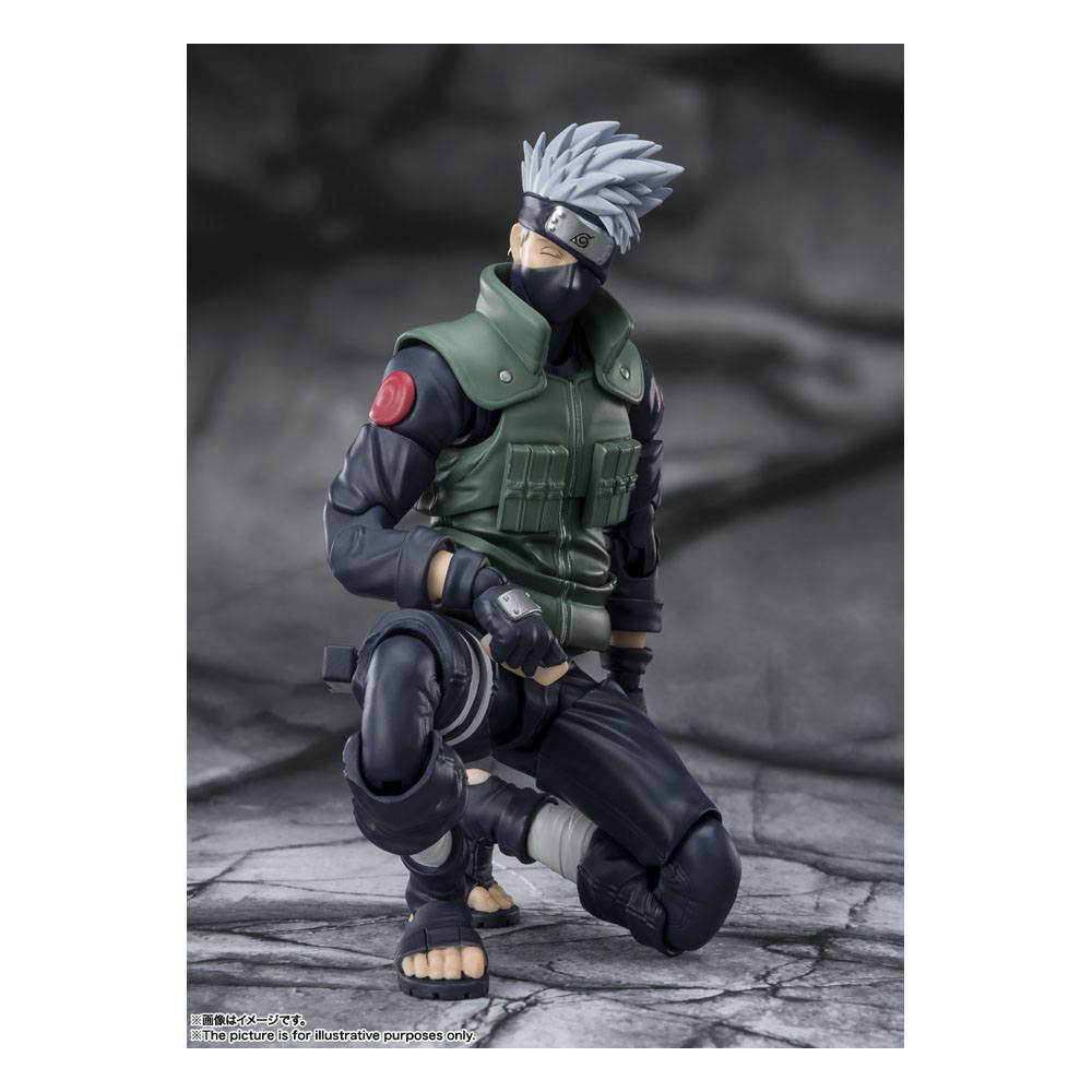 Naruto Shippuden SH Figuarts Actionfigur Kakashi Hatake - Der berühmte Sharingan-Held - 16 cm
