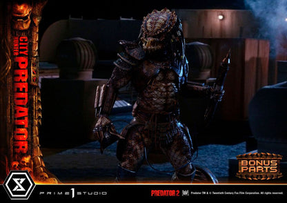 Predator 2 Museum Masterline Statue 1/3 City Hunter Predator Deluxe Bonusversion 105 cm