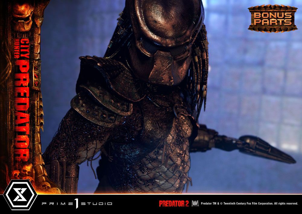Predator 2 Museum Masterline Statue 1/3 City Hunter Predator Deluxe Bonus Version 105 cm