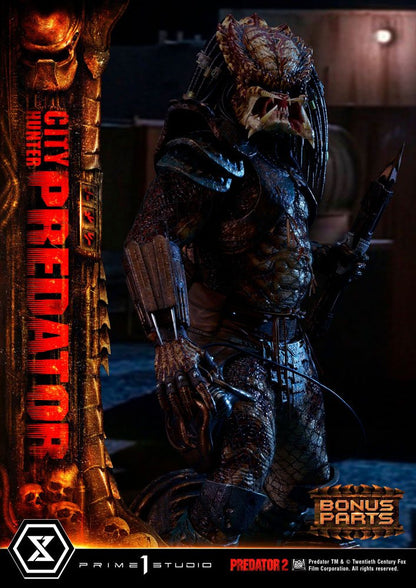 Predator 2 Museum Masterline Statue 1/3 City Hunter Predator Deluxe Bonusversion 105 cm