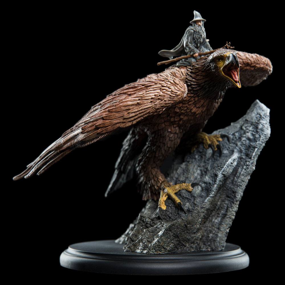 Ringenes Herre Statue Gandalf på Gwaihir 15 cm