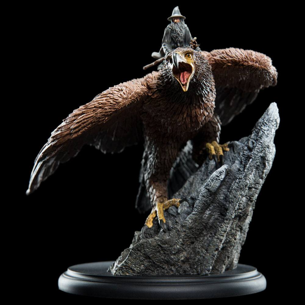 Ringenes Herre Statue Gandalf på Gwaihir 15 cm