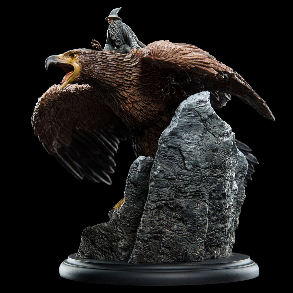 Ringenes Herre Statue Gandalf på Gwaihir 15 cm