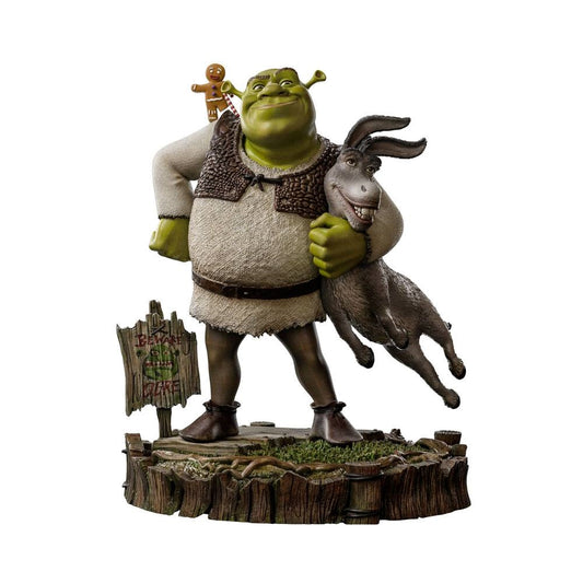Shrek Deluxe Art Scale Statue 1/10 Shrek, Esel und der Lebkuchenmann 26 cm