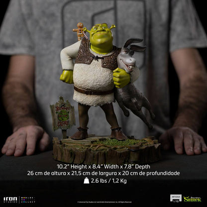 Shrek Deluxe Art Scale Statue 1/10 Shrek, Esel und der Lebkuchenmann 26 cm