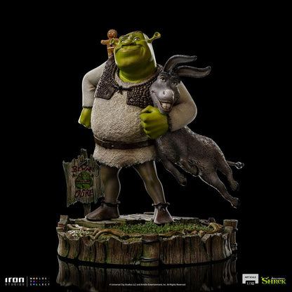 Shrek Deluxe Art Scale Statue 1/10 Shrek, Esel und der Lebkuchenmann 26 cm