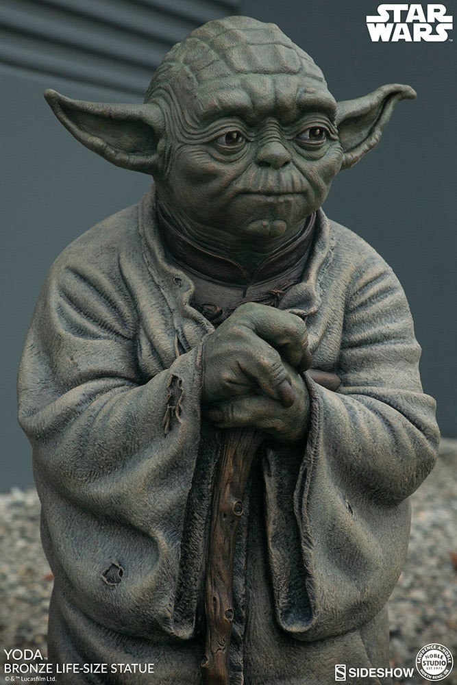 Star Wars lebensgroße Bronzestatue Yoda 79 cm