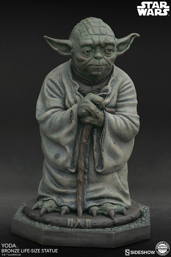 Star Wars lebensgroße Bronzestatue Yoda 79 cm