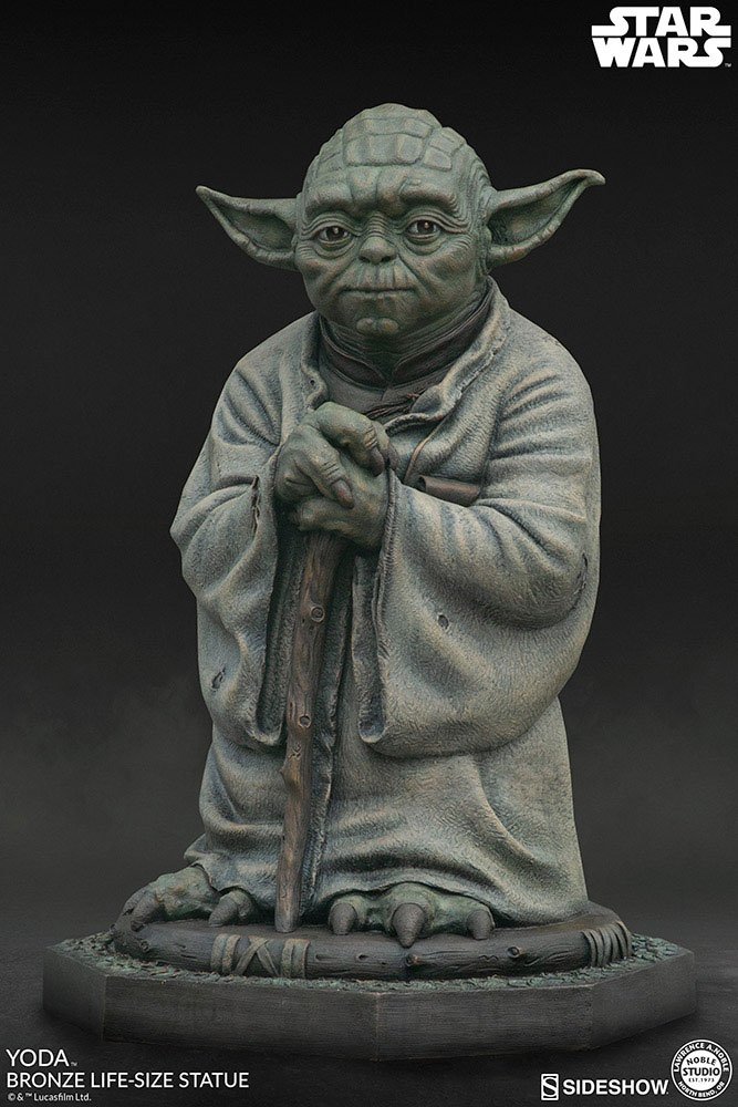 Star Wars lebensgroße Bronzestatue Yoda 79 cm