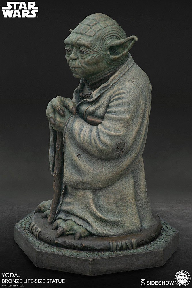 Star Wars lebensgroße Bronzestatue Yoda 79 cm