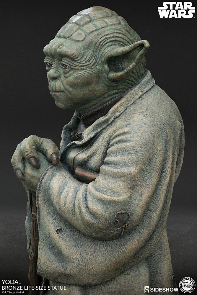 Star Wars lebensgroße Bronzestatue Yoda 79 cm