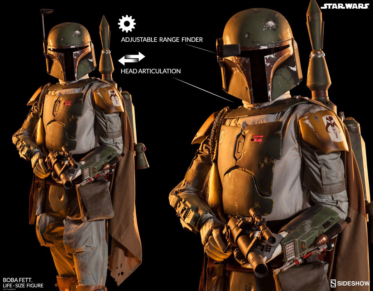 Star Wars lebensgroße Statue Boba Fett 200 cm