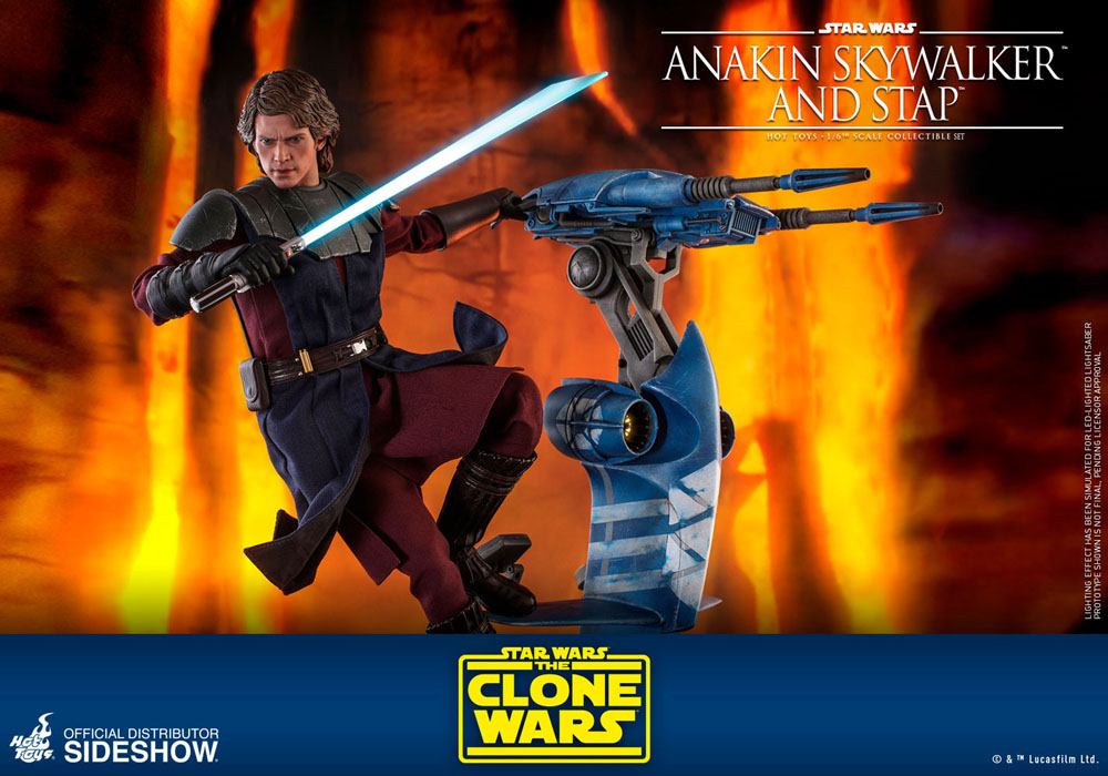 Star Wars The Clone Wars Action Figure 1/6 Anakin Skywalker & STAP 31 cm Hot Hoys
