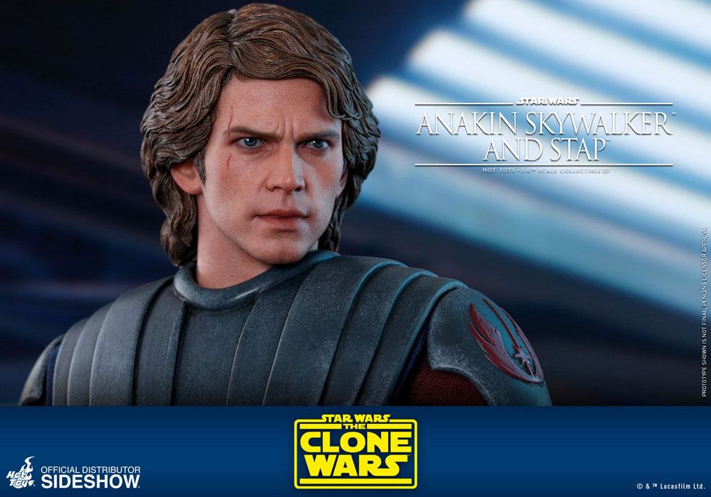 Star Wars The Clone Wars Action Figure 1/6 Anakin Skywalker & STAP 31 cm Hot Hoys