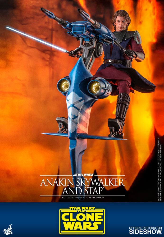Star Wars The Clone Wars Action Figure 1/6 Anakin Skywalker & STAP 31 cm Hot Hoys
