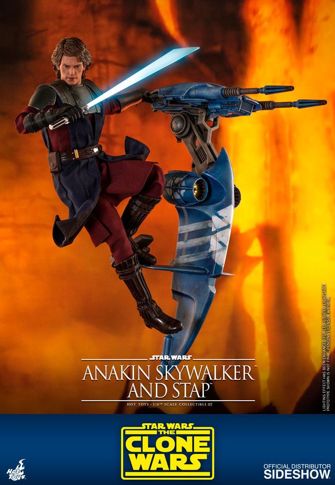 Star Wars The Clone Wars Action Figure 1/6 Anakin Skywalker & STAP 31 cm Hot Hoys
