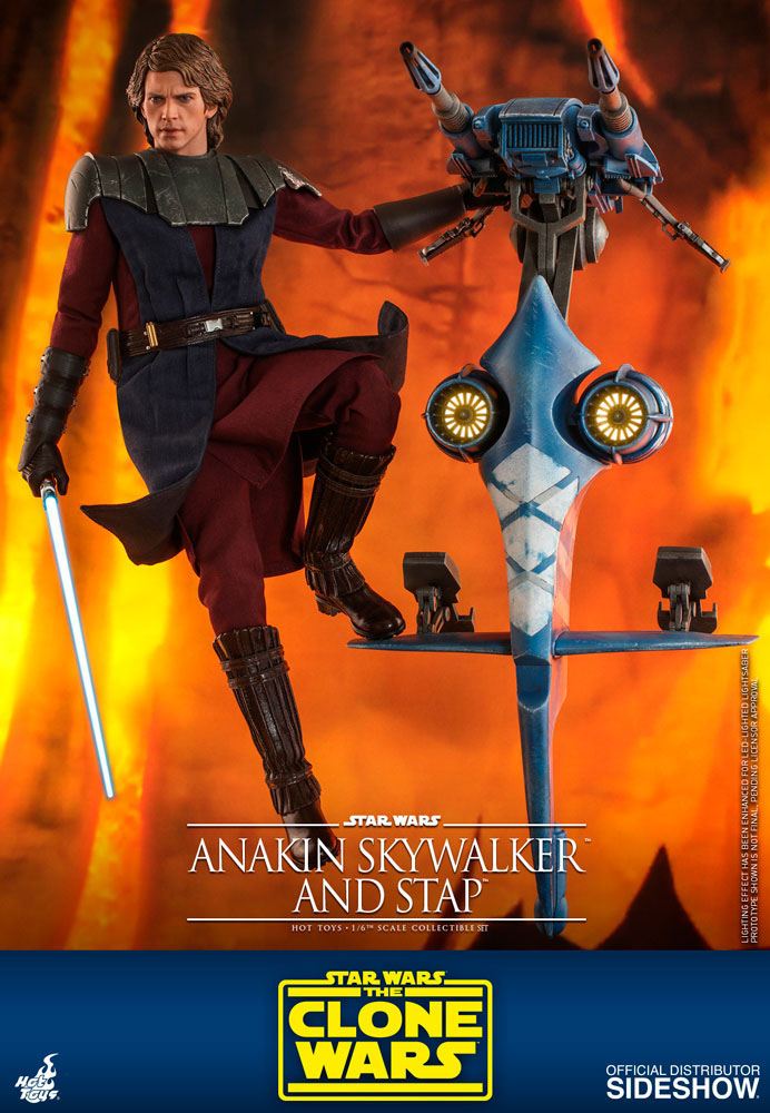 Star Wars The Clone Wars Action Figure 1/6 Anakin Skywalker & STAP 31 cm Hot Hoys