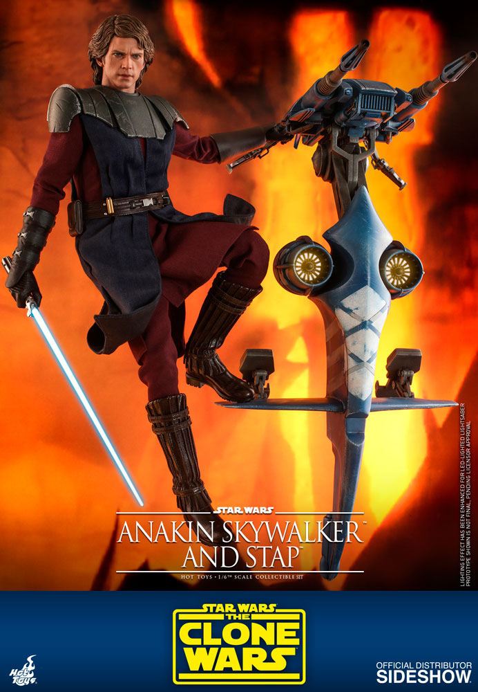 Star Wars The Clone Wars Action Figure 1/6 Anakin Skywalker & STAP 31 cm Hot Hoys
