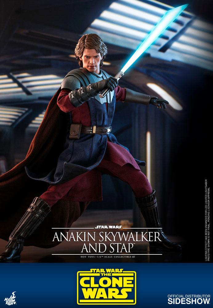Star Wars The Clone Wars Action Figure 1/6 Anakin Skywalker & STAP 31 cm Hot Hoys