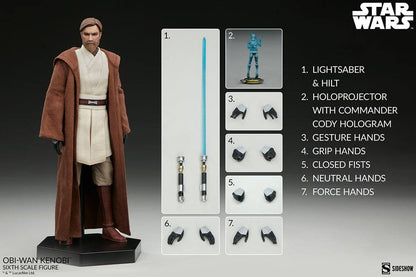 Star Wars The Clone Wars Actionfigur 1/6 Obi-Wan Kenobi 30 cm