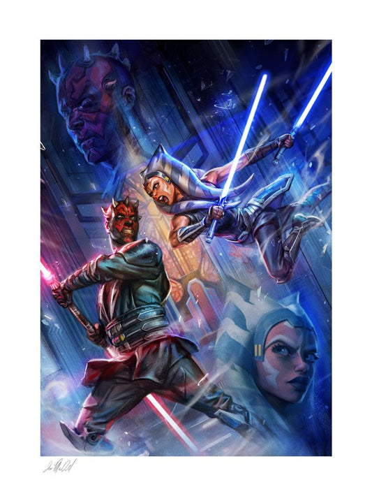 Star Wars: The Clone Wars Art Print One Last Lesson: Ahsoka Tano vs Darth Maul 46 x 61 cm - unframed