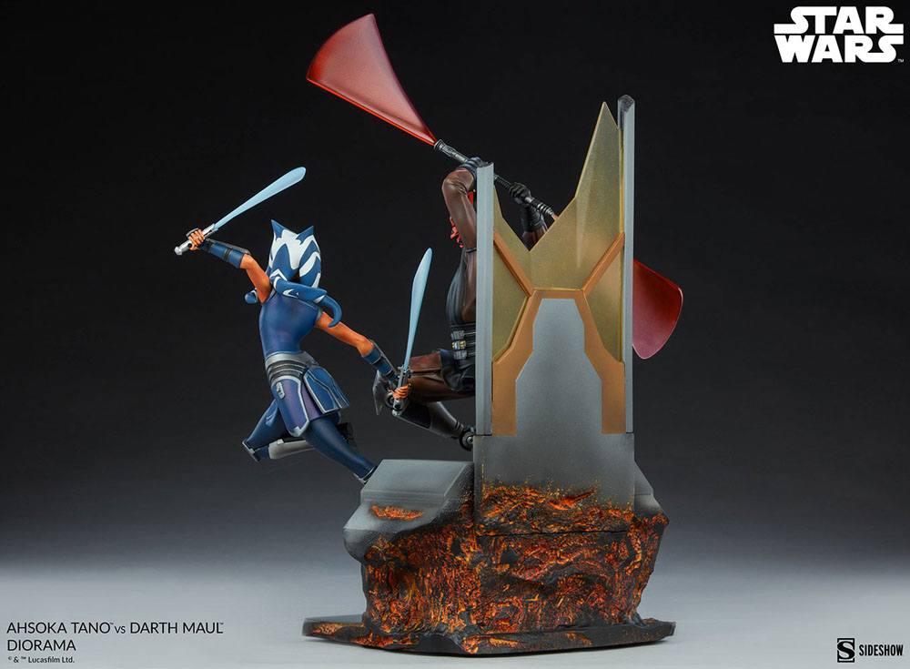Star Wars: The Clone Wars Diorama Ahsoka Tano vs. Darth Maul 51 cm
