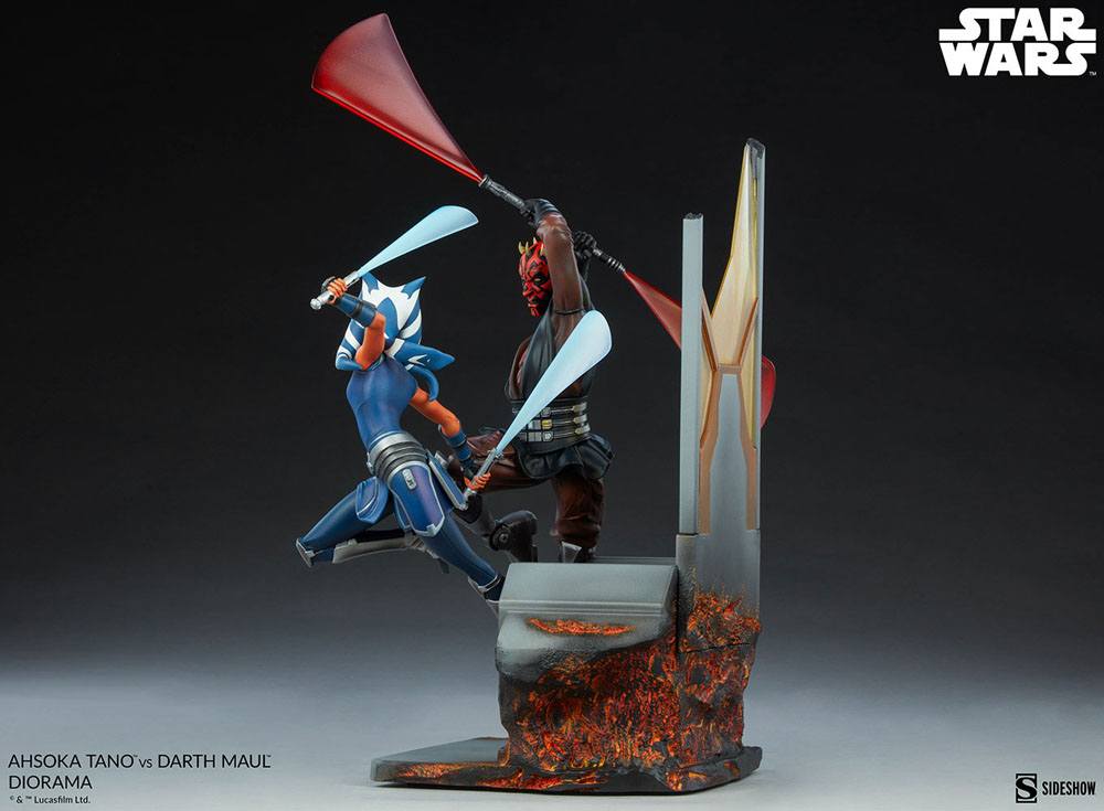 Star Wars: The Clone Wars Diorama Ahsoka Tano vs. Darth Maul 51 cm