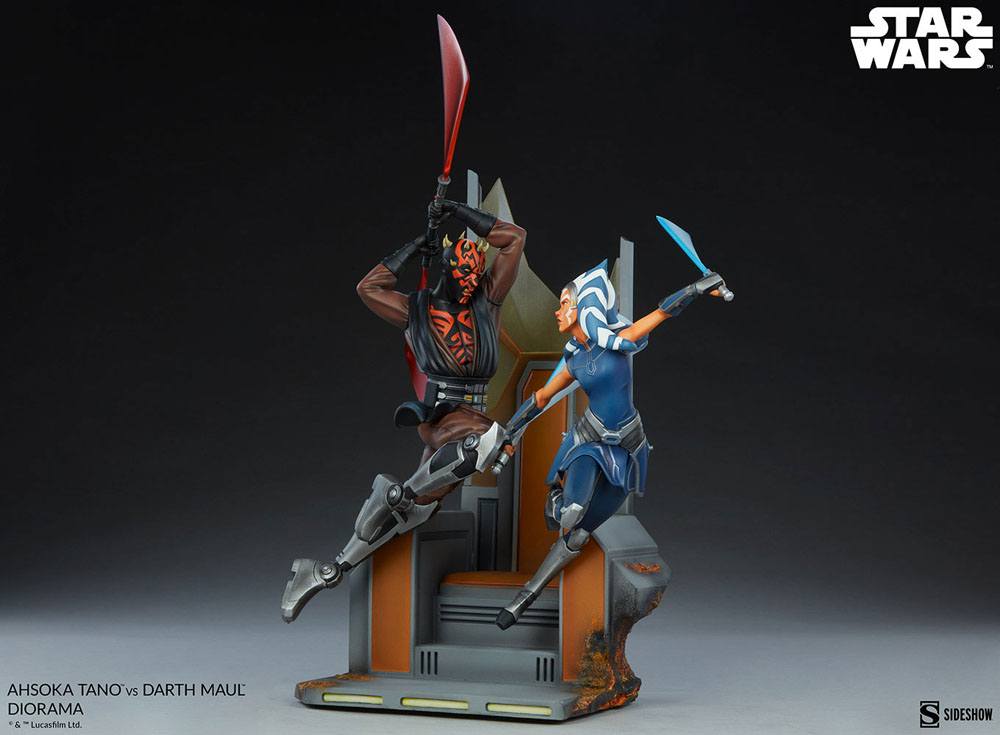 Star Wars: The Clone Wars Diorama Ahsoka Tano vs. Darth Maul 51 cm