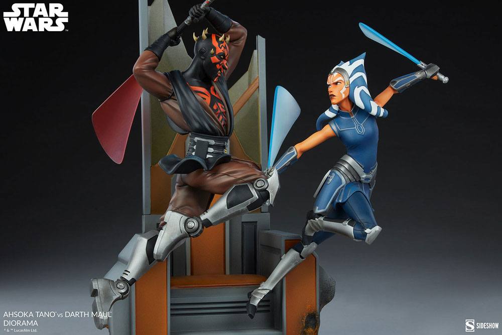 Star Wars: The Clone Wars Diorama Ahsoka Tano vs. Darth Maul 51 cm