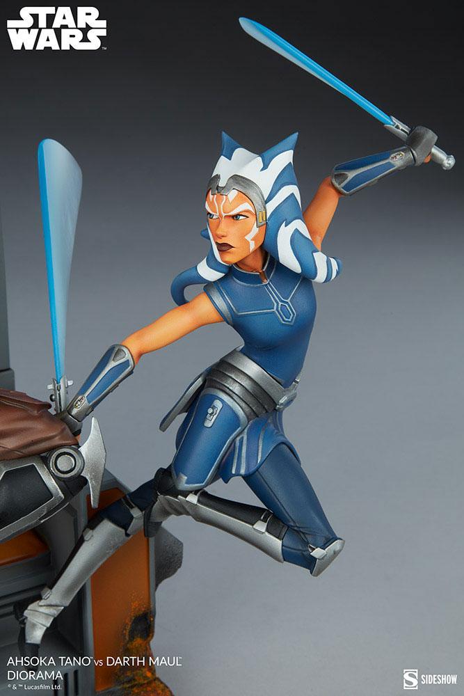 Star Wars: The Clone Wars Diorama Ahsoka Tano vs. Darth Maul 51 cm