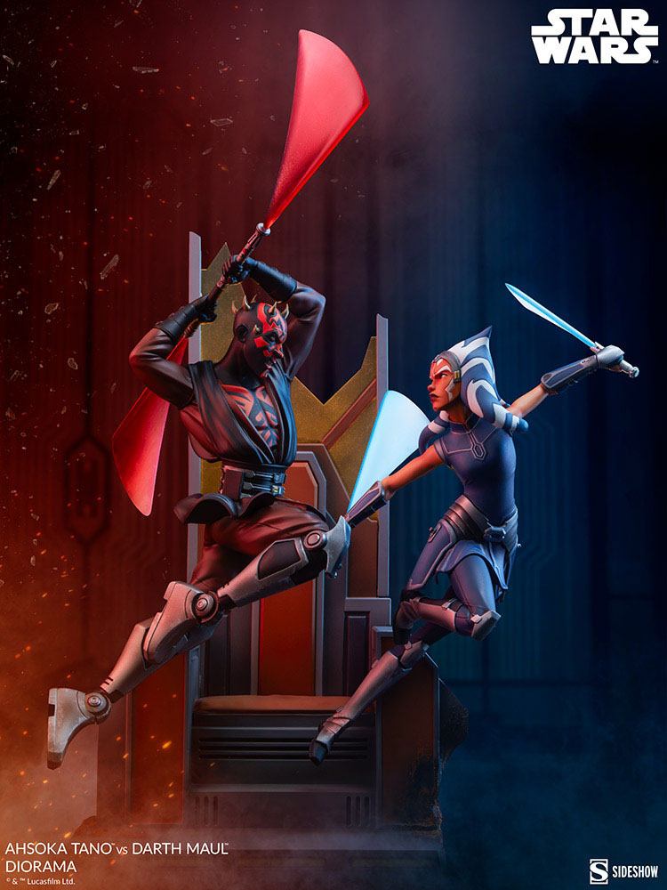 Star Wars: The Clone Wars Diorama Ahsoka Tano vs. Darth Maul 51 cm