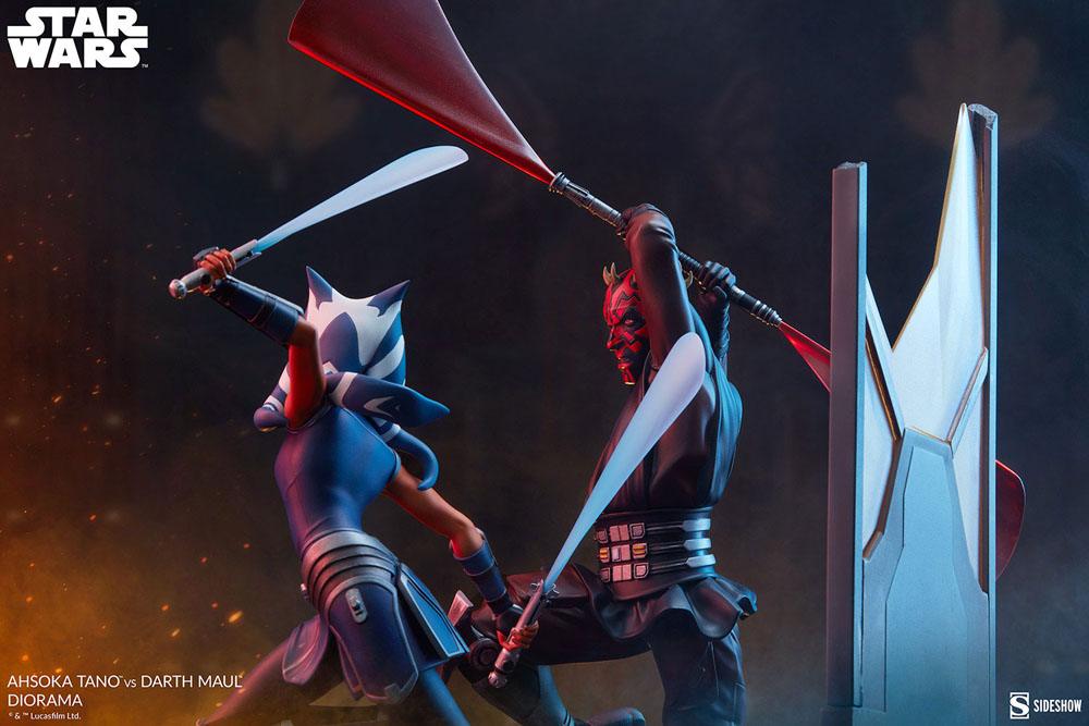 Star Wars: The Clone Wars Diorama Ahsoka Tano vs. Darth Maul 51 cm