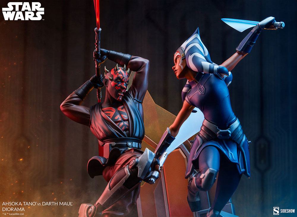 Star Wars: The Clone Wars Diorama Ahsoka Tano vs. Darth Maul 51 cm