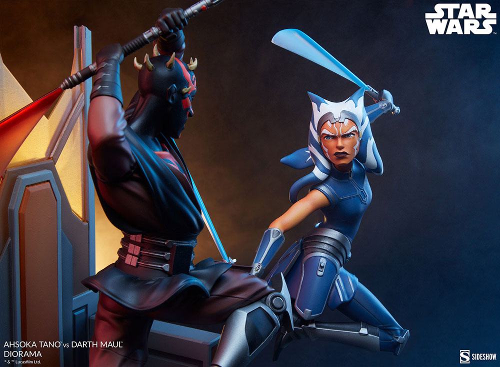 Star Wars: The Clone Wars Diorama Ahsoka Tano vs. Darth Maul 51 cm