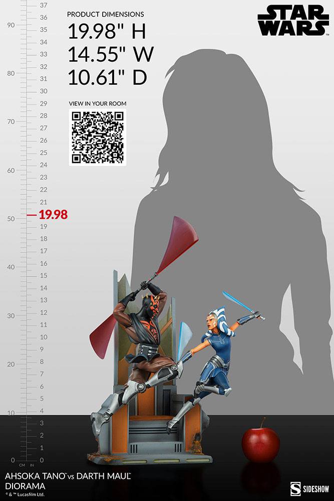 Star Wars: The Clone Wars Diorama Ahsoka Tano vs. Darth Maul 51 cm