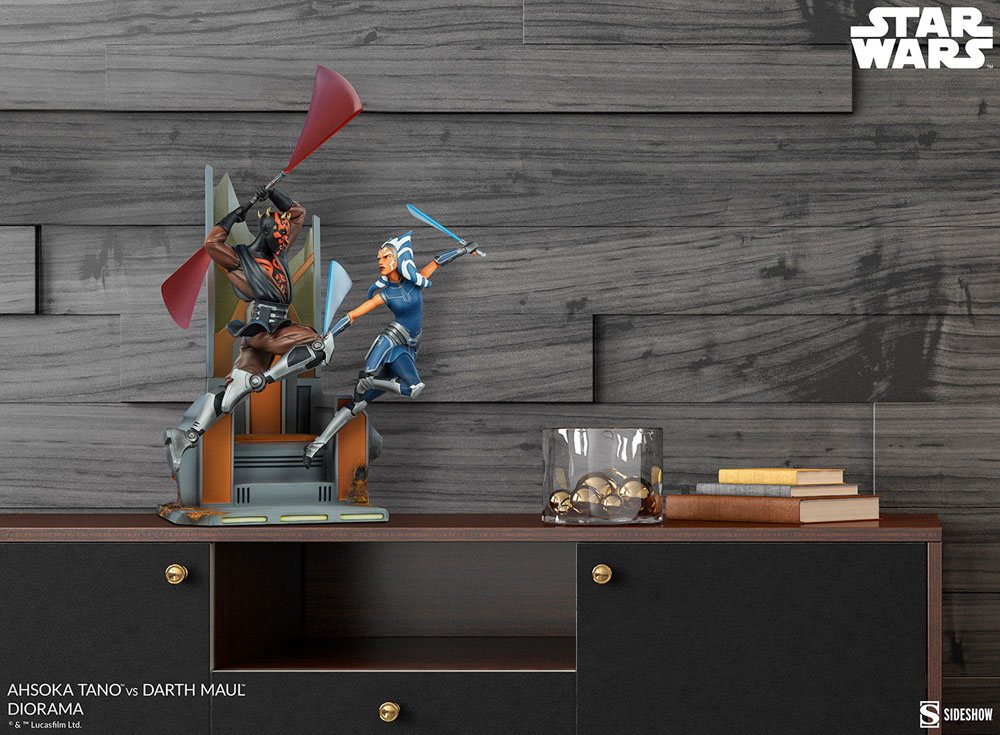 Star Wars: The Clone Wars Diorama Ahsoka Tano vs. Darth Maul 51 cm