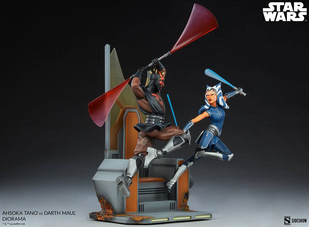 Star Wars: The Clone Wars Diorama Ahsoka Tano vs. Darth Maul 51 cm