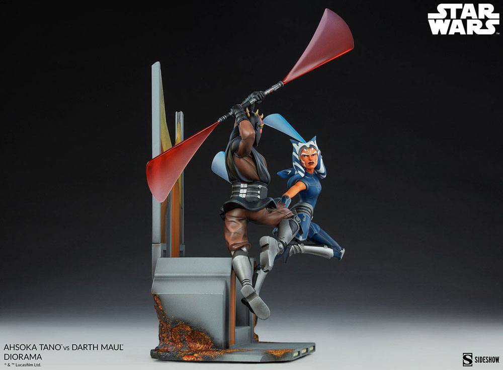 Star Wars: The Clone Wars Diorama Ahsoka Tano vs. Darth Maul 51 cm
