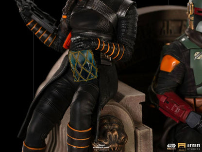 Star Wars The Mandalorian Deluxe Art Scale Statue 1/10 Boba Fett &amp; Fennec auf Thron 23 cm