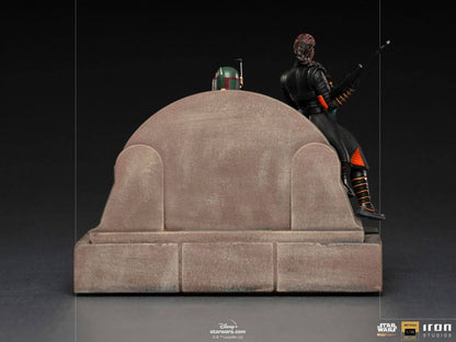 Star Wars The Mandalorian Deluxe Art Scale Statue 1/10 Boba Fett &amp; Fennec auf Thron 23 cm