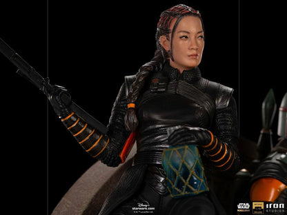 Star Wars The Mandalorian Deluxe Art Scale Statue 1/10 Boba Fett &amp; Fennec auf Thron 23 cm
