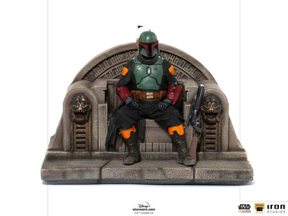 Star Wars The Mandalorian Deluxe Art Scale Statue 1/10 Boba Fett on Throne 18 cm