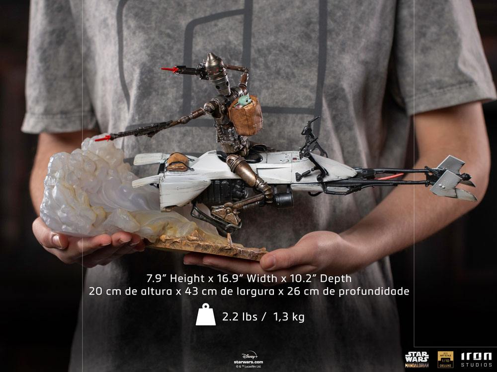 Star Wars The Mandalorian Deluxe Art Scale Statue 1/10 IG-11 & The Child 20 cm