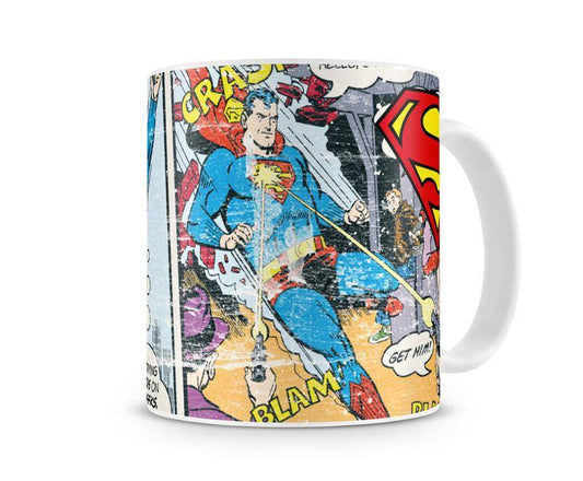 Superman Distressed Comic Strip Krus - SuperMerch.dk