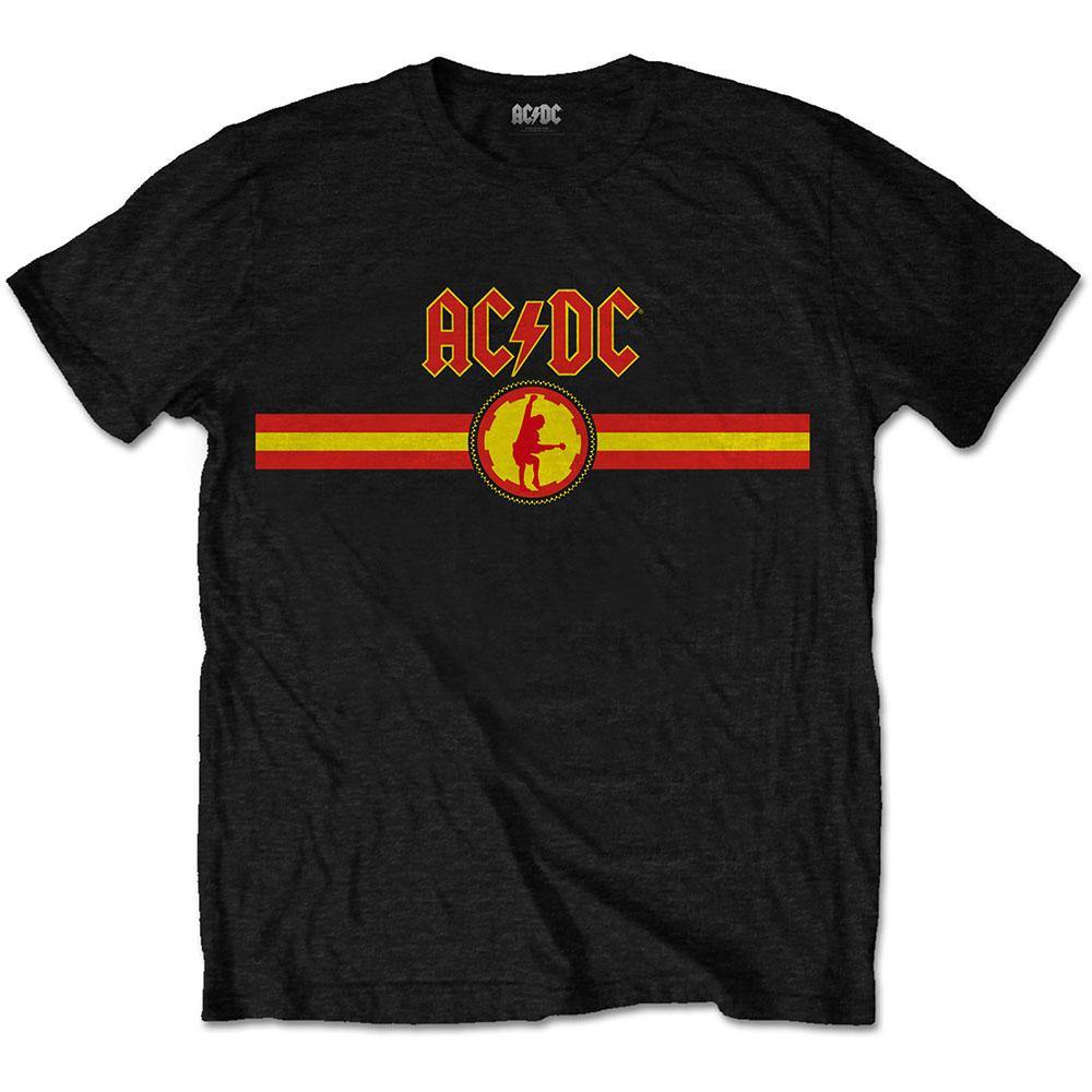 AC/DC UNISEX T-SHIRT LOGO STRIBER - SuperMerch.dk